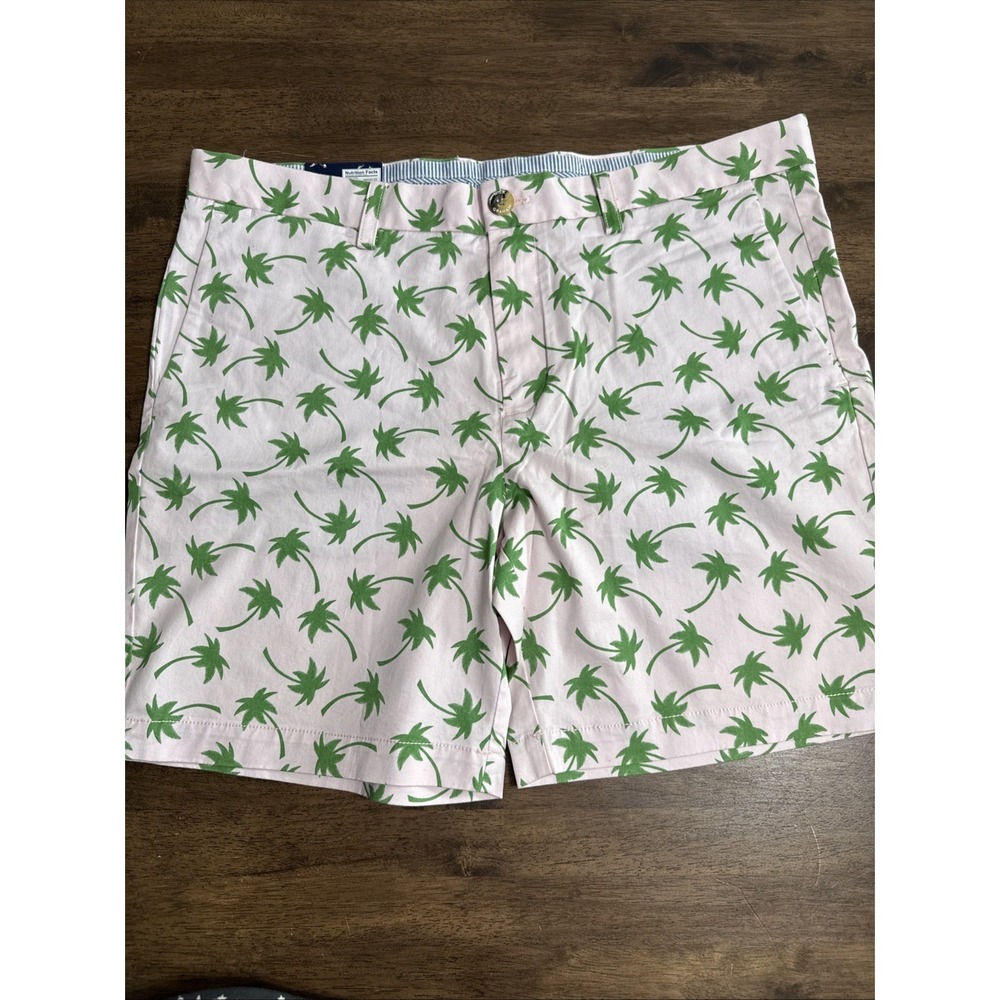 Nick Graham Pink Palm Tree‎ Preppy Shorts 38 Modern Fit Stretch Good Sport NWT